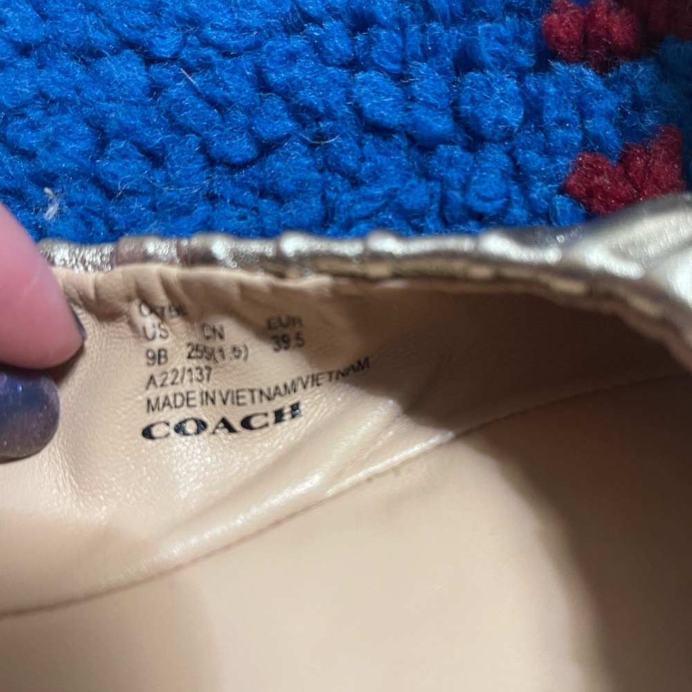 Coach square toe light gold ballet flats size 9B cute comfy balletcore - Picture 6 of 6